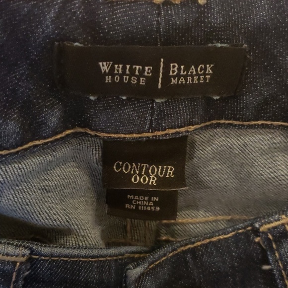 WHBM dark blue 00R boot cut jeans - Picture 4 of 6